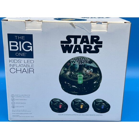 Star Wars Kids LED Inflatable Chair With Remote Control & Color Changing Lights - Picture 3 of 5